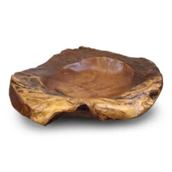 Natural Teak Root Bowls- 2 Sizes -Bird Haven Outlet Store teak wood bowl 5