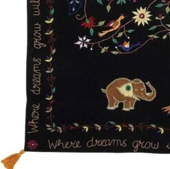 Where Dreams Grow... Tapestry -Bird Haven Outlet Store wall hanging detail